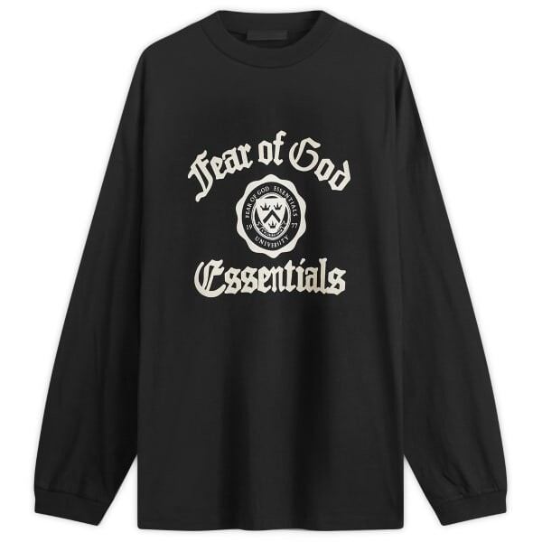 

Футболка с длинным рукавом от университета Fear Of God Essentials, черный