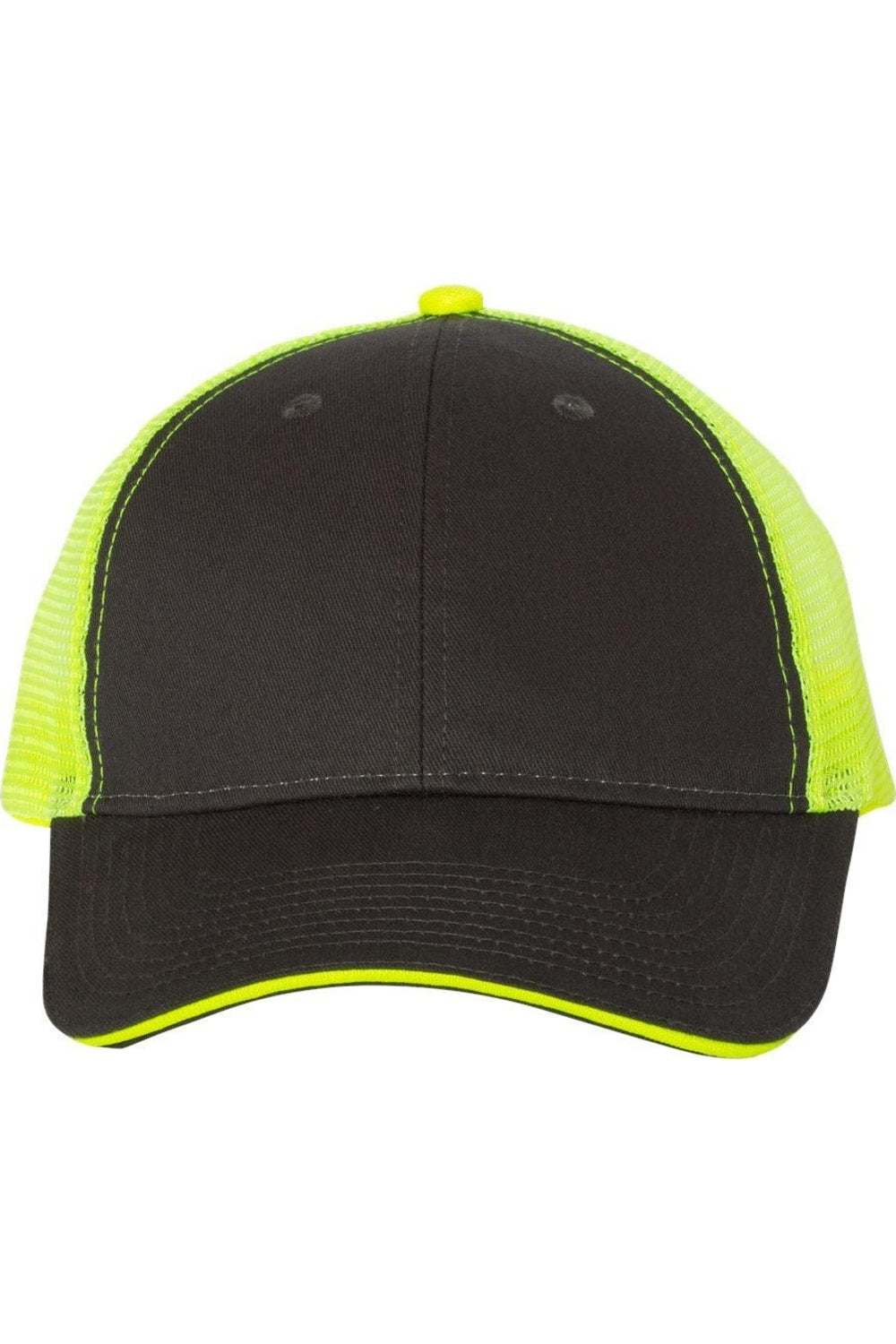 

Кепка дальнобойщика Valucap Sandwich, цвет charcoal/ neon yellow