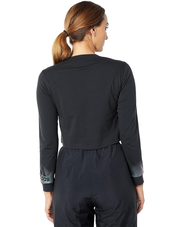 

Футболка с длинным рукавом Adidas Holiday Graphics Crop Long Sleeve Tee, черный