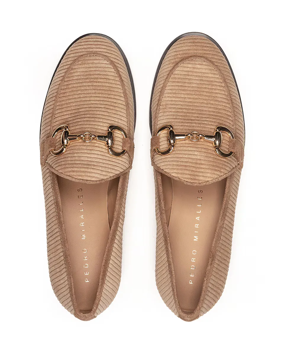 Женские лоферы на плоской подошве с украшением Pedro Miralles, коричневый — фото 3