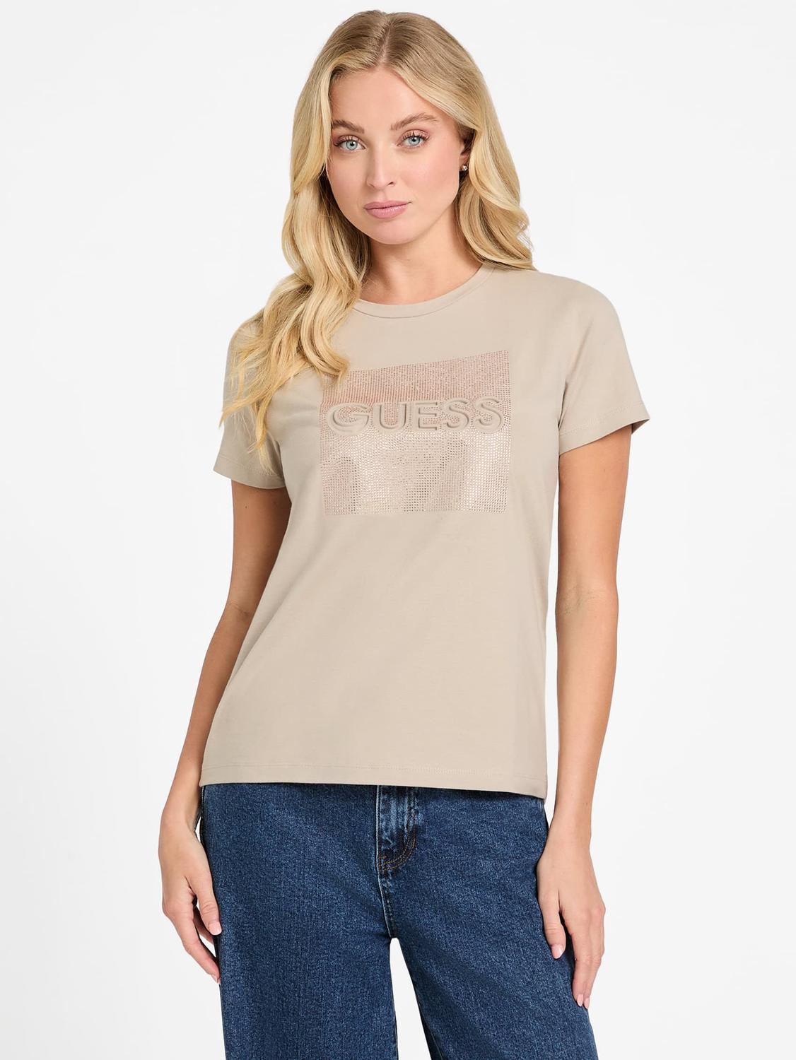 

Футболка Kika с логотипом Guess Factory, Velvet Taupe