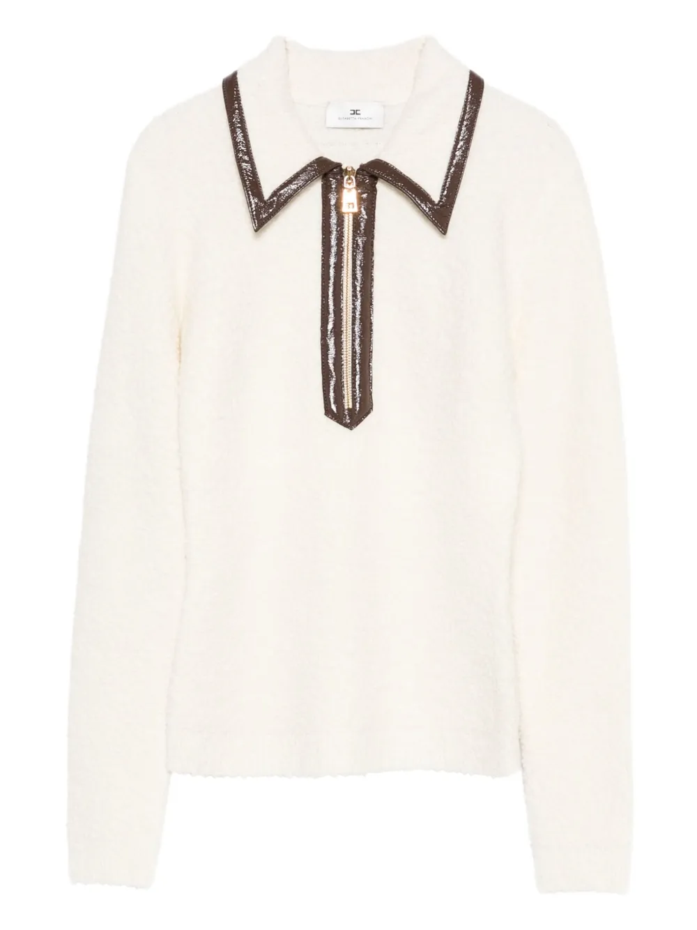 

Свитер с воротником на молнии Elisabetta Franchi, нейтральный