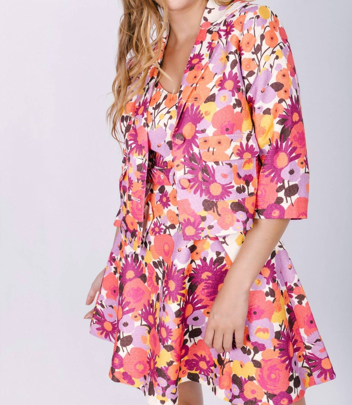 

Блейзер Caroline в винтажных цветах Flora Bea, цвет vintage flowers