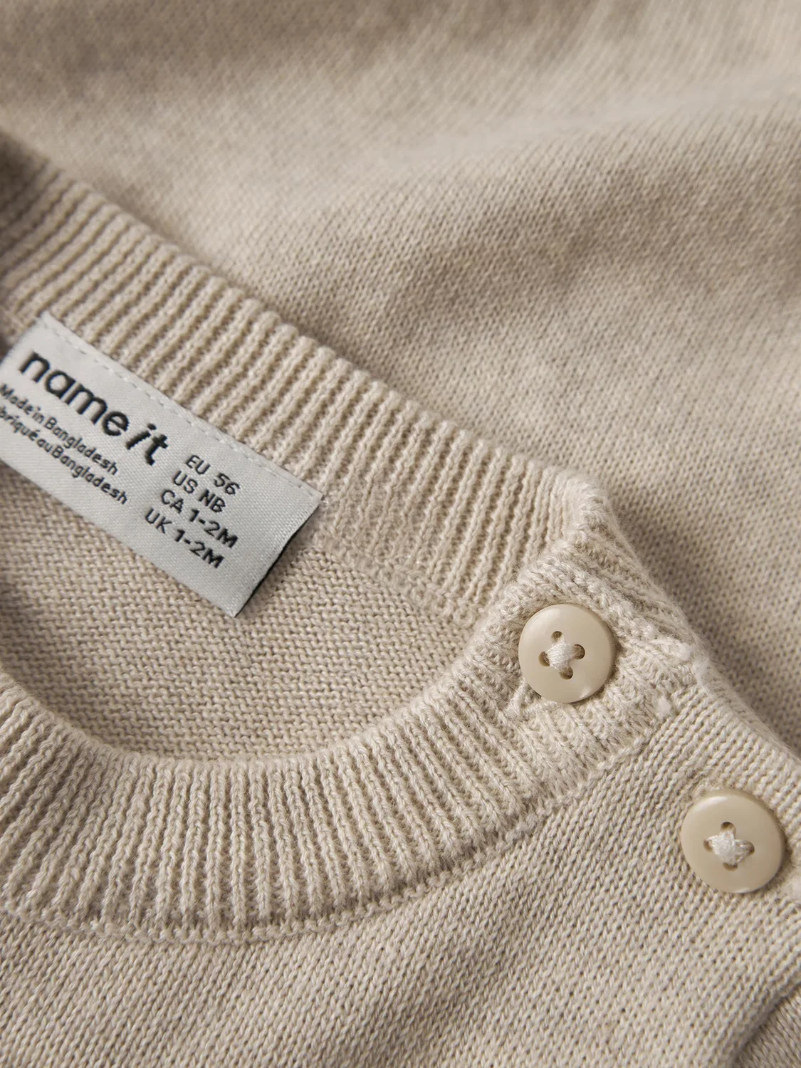 Свитер 'NBMHaps' Name It, Taupe/Greige — фото 3