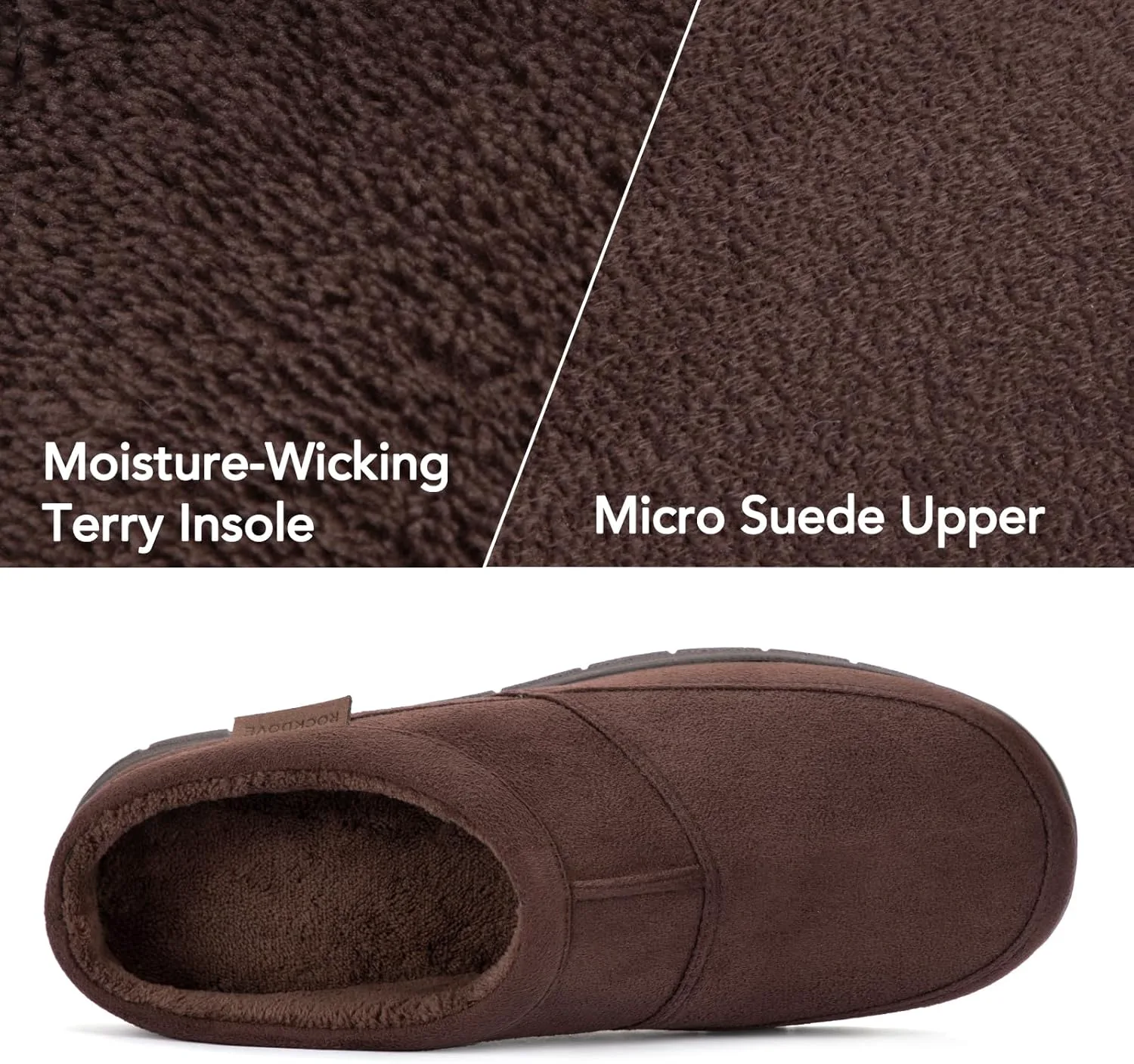 Мужские тапочки RockDove SoftStride из искусственной замши с мемори-пенной стелькой и подошвой для улицы и дома — фото 4