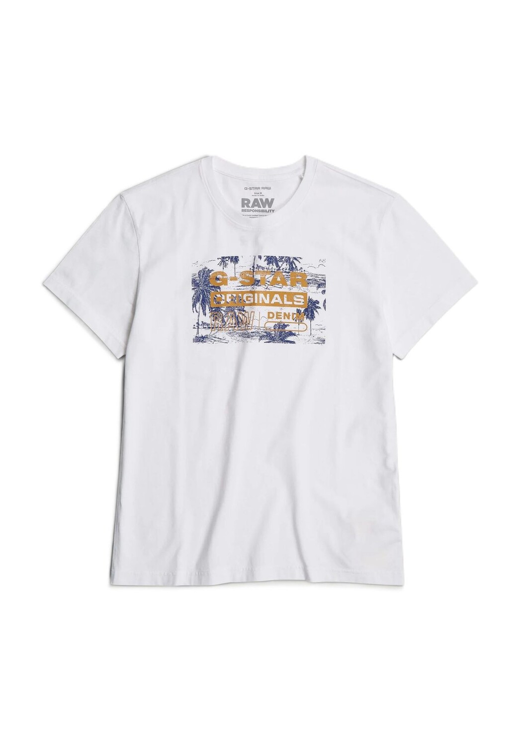 

Футболка, хлопок, мужская G-STAR RAW, белый