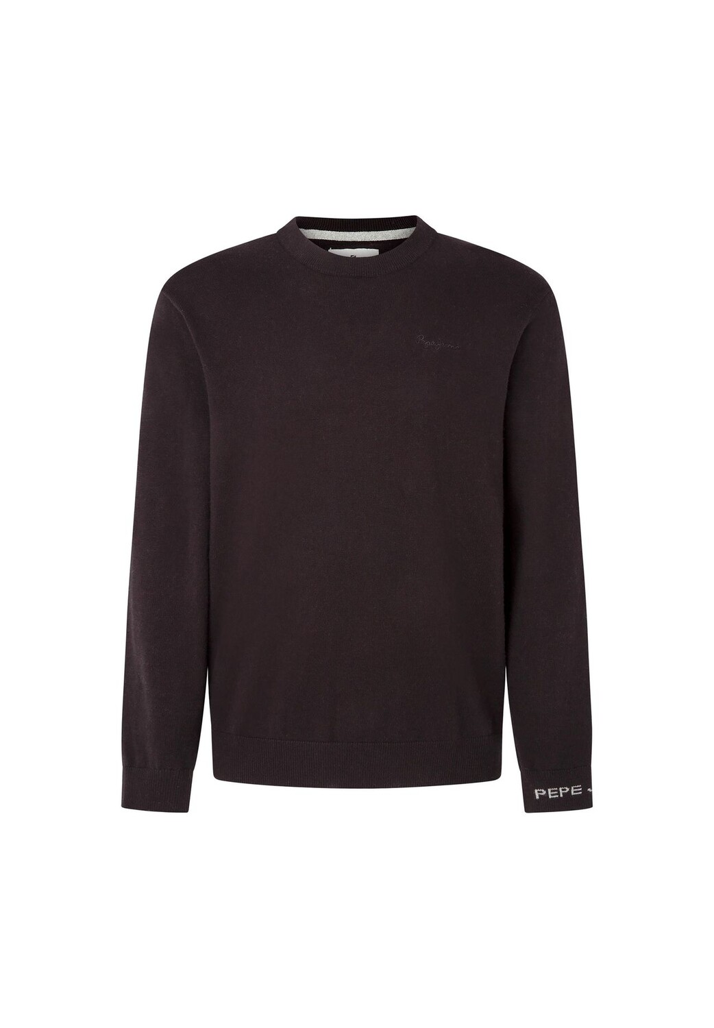 

Мужской вязаный свитер - ANDRE CREW NECK, кашемир, однотонный Pepe Jeans, черный