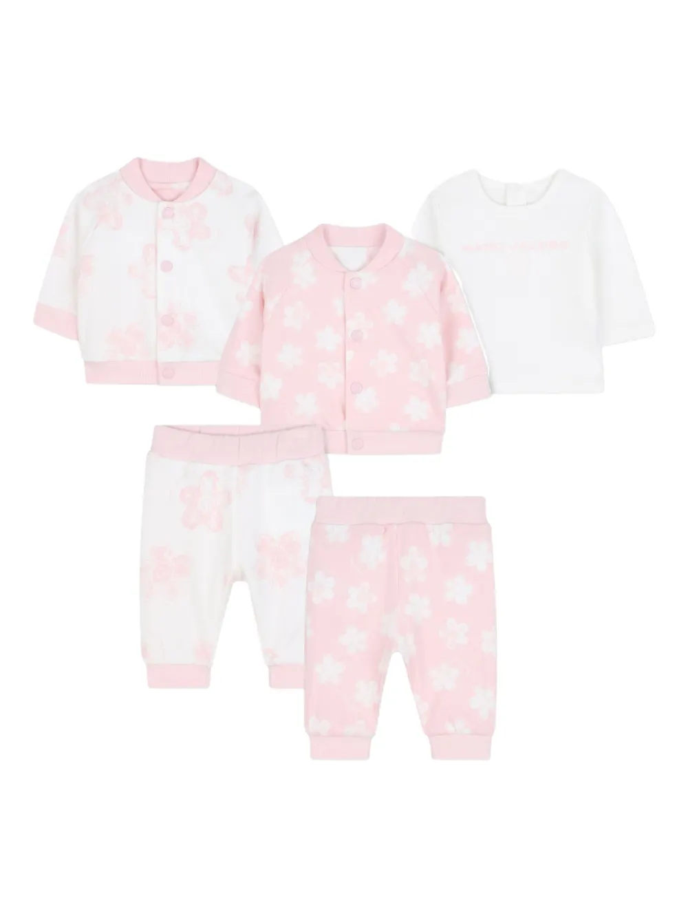 Двусторонний комплект из трех предметов Marc Jacobs Kids, розовый — фото 4