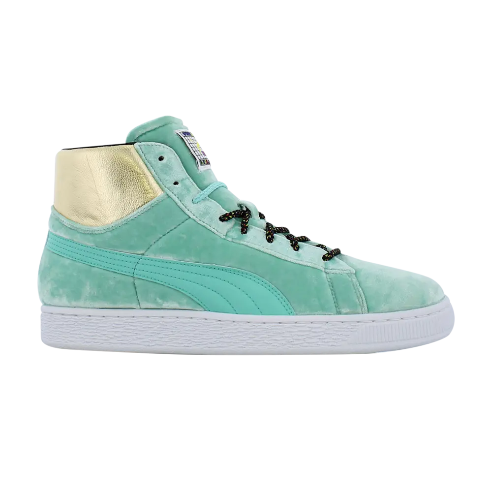 Кроссовки Dee & Ricky x Basket Mid Puma, зеленый
