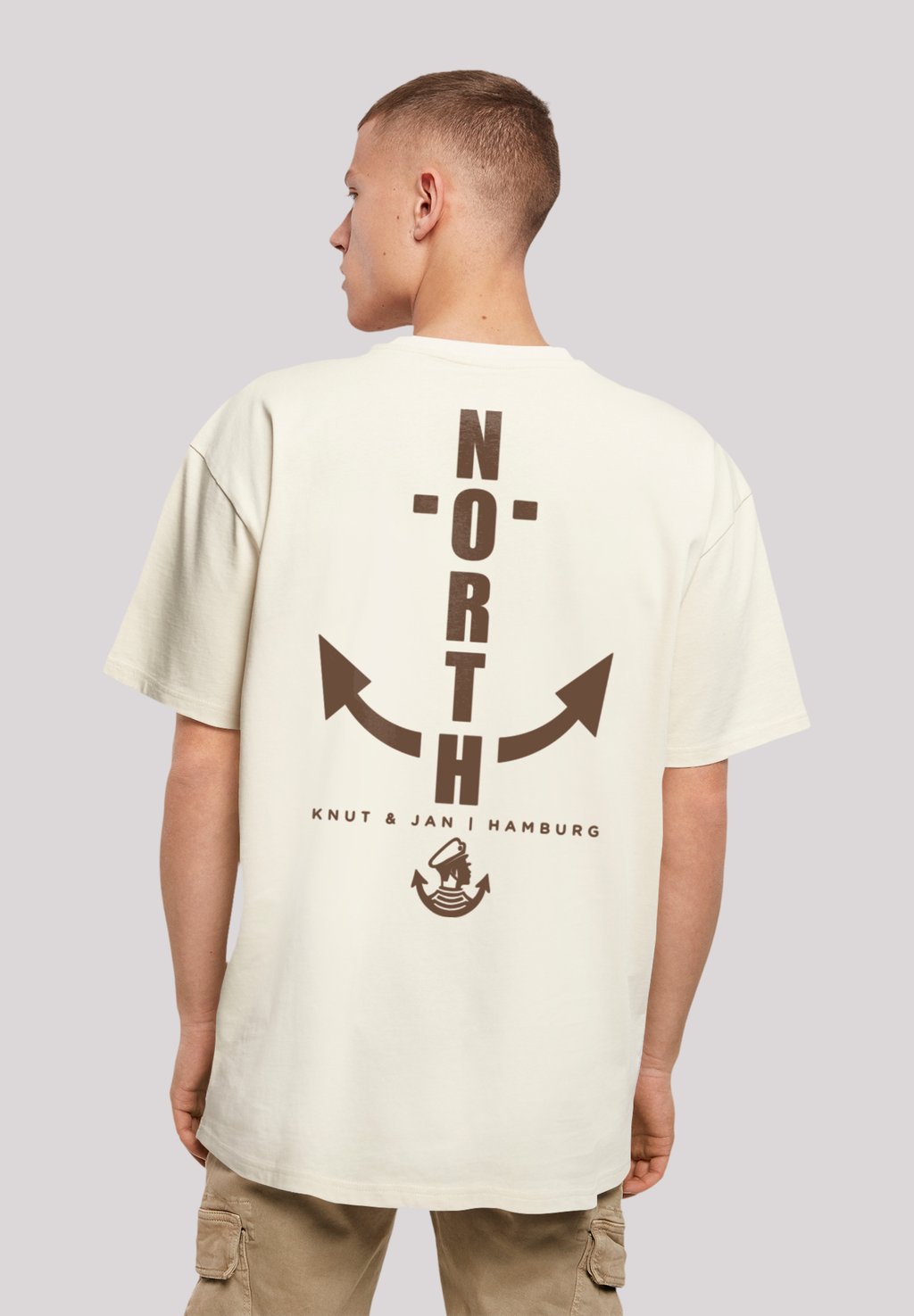 

Футболка с принтом NORTH ANKER KNUT JAN HAMBURG F4NT4STIC, песочный