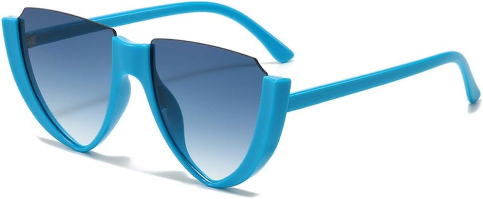 

Модные солнцезащитные очки в полуободковой оправе для мужчин и женщин, роскошные, винтажные, для активного отдыха, путешествий, вождения, трендовые, с защитой от УФ-излучения UV400 TKKTLLT, Blue Green