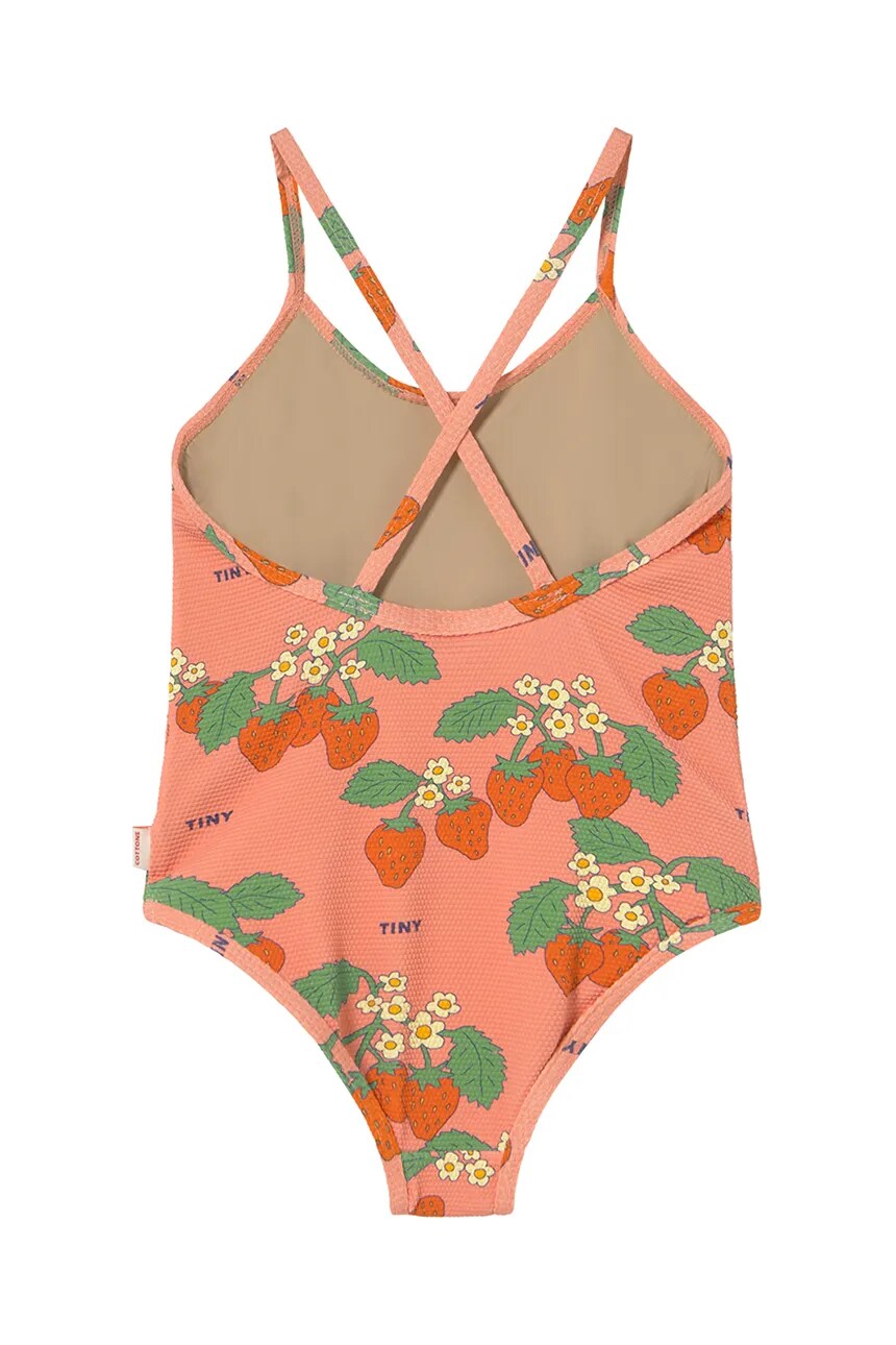 STRAWBERRIES SWIMSUIT Цельный купальник для детей Tinycottons, розовый — фото 4