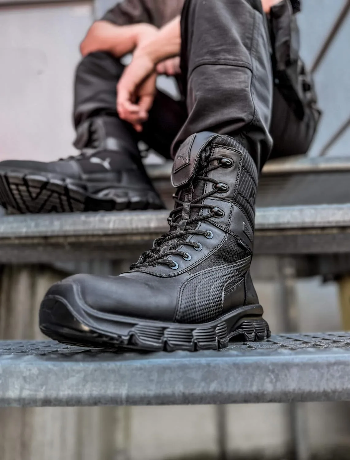 Тактические ботинки PUMA Safety Command RB LR8 для мужчин - высококачественные ботинки с низкой подошвой. Тактические ботинки для использования в боевых условиях и на открытом воздухе, черный — фото 2