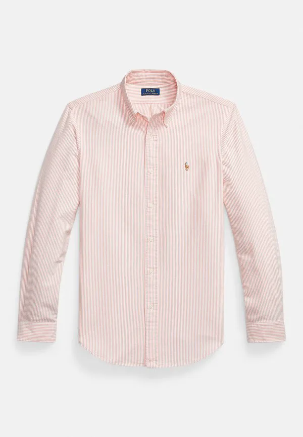 Рубашка-Оксфорд в полоску, сшитая на заказ. Polo Ralph Lauren, Peach/White — фото 4