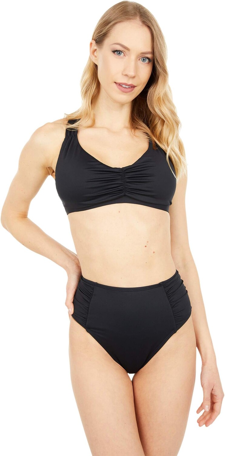 

Купальный топ La Blanca Island Goddess Shirred D-Cup Bra Top, черный