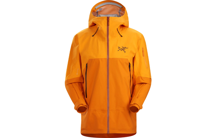 Arcteryx Мужская ветровка RUSH Outdoor для походов водонепроницаемая ветрозащитная и дышащая, Phenom Orange/Stone Gray Green/Phenom/Habitat — фото 4