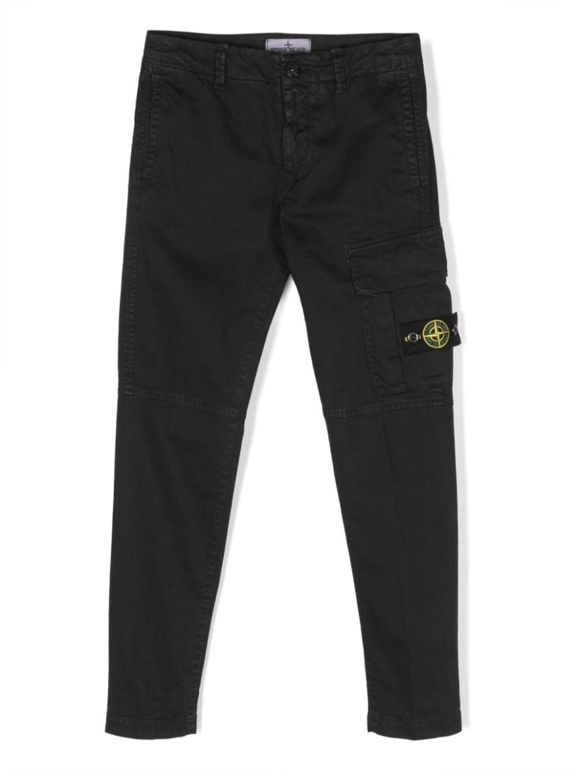 

Stone Island Junior прямые брюки с нашивкой Compass, черный