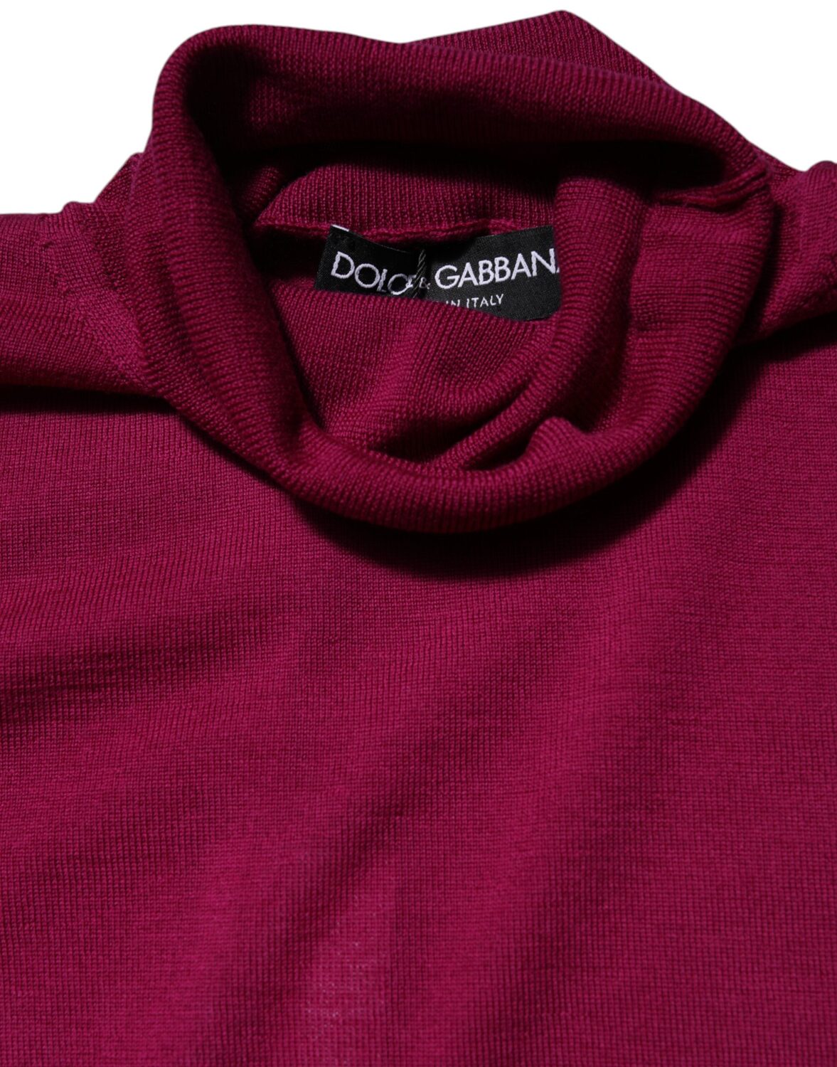 Шерстяной свитер цвета фуксии с длинными рукавами и высоким воротом Dolce & Gabbana, фуксия — фото 3