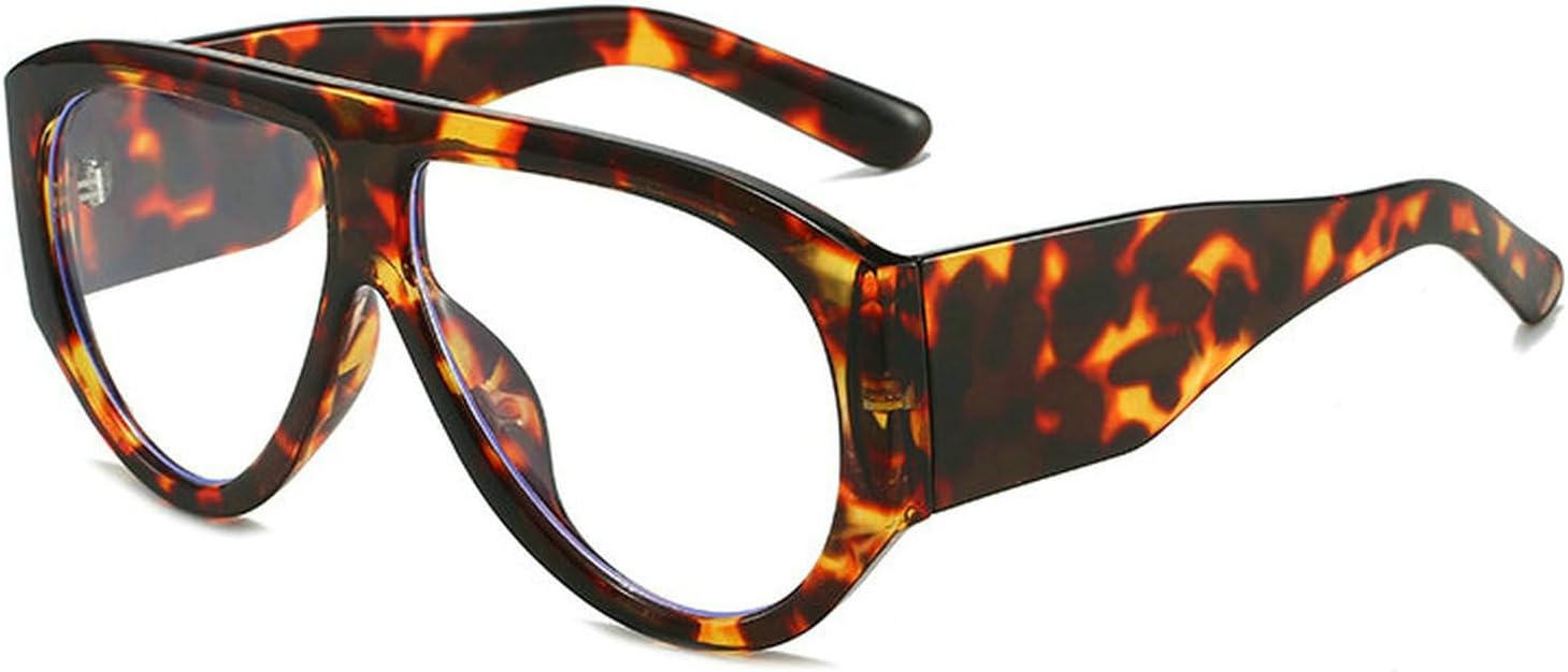 

Солнцезащитные очки COTIA увеличенного размера в стиле «пилот» для женщин и мужчин, модные, с большой квадратной оправой, цельные, винтажные, с широкими дужками, Leopard Clear