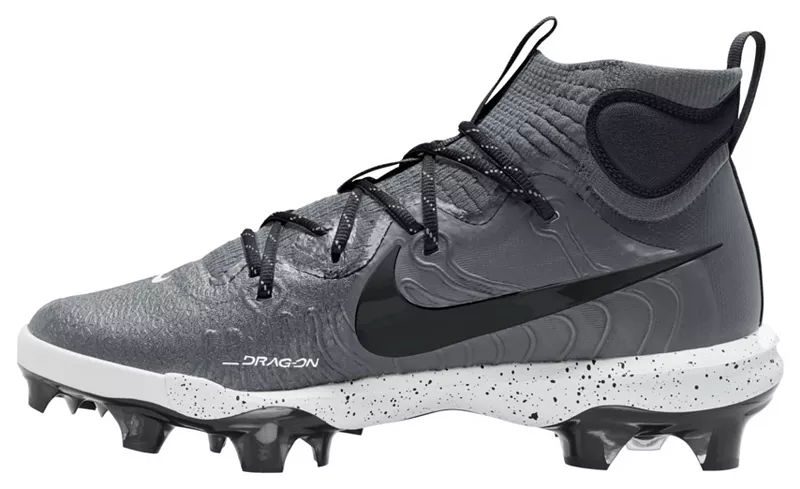 Мужские бейсбольные бутсы Nike Alpha Huarache NXT из ТПУ, серый/черный — фото 3