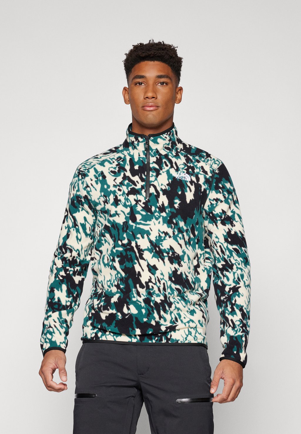 

Флисовый джемпер GLACIER PRINTED 1/4 ZIP The North Face, хаки