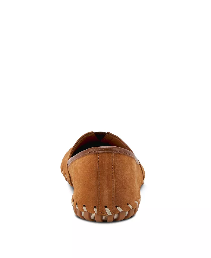 Kathaleta Suede Slip-On Comfort Туфли на плоской подошвеs с V-образной эластичной выемкой, поддержкой свода стопы и съемной стелькой Spring Step, загар/бежевый — фото 4