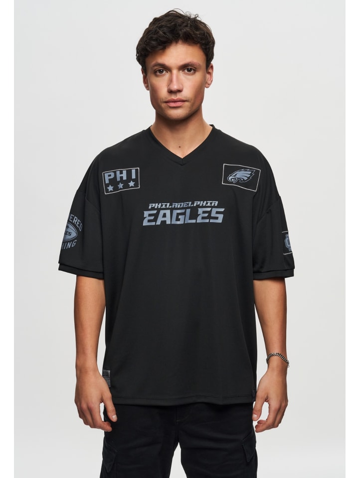 

Футболка Re:Covered T-Shirt NFL Eagles PHI 33 Oversized, черный