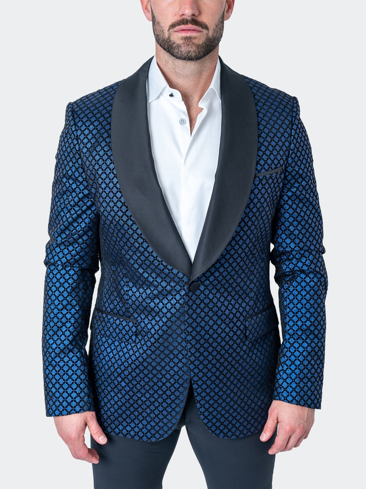 

Блейзер Шаль Sparkle Blue MACEOO, синий