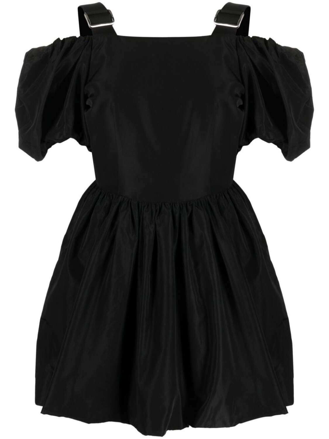 

Simone Rocha cold-shoulder puffball minidress, черный