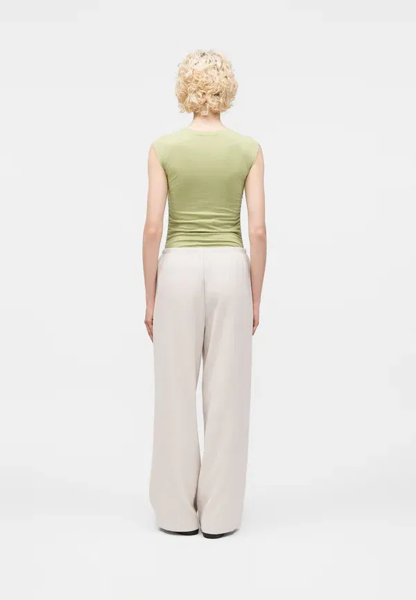 Брюки свободного кроя Gap, модель Easy wide leg pant, цвет серый — фото 3