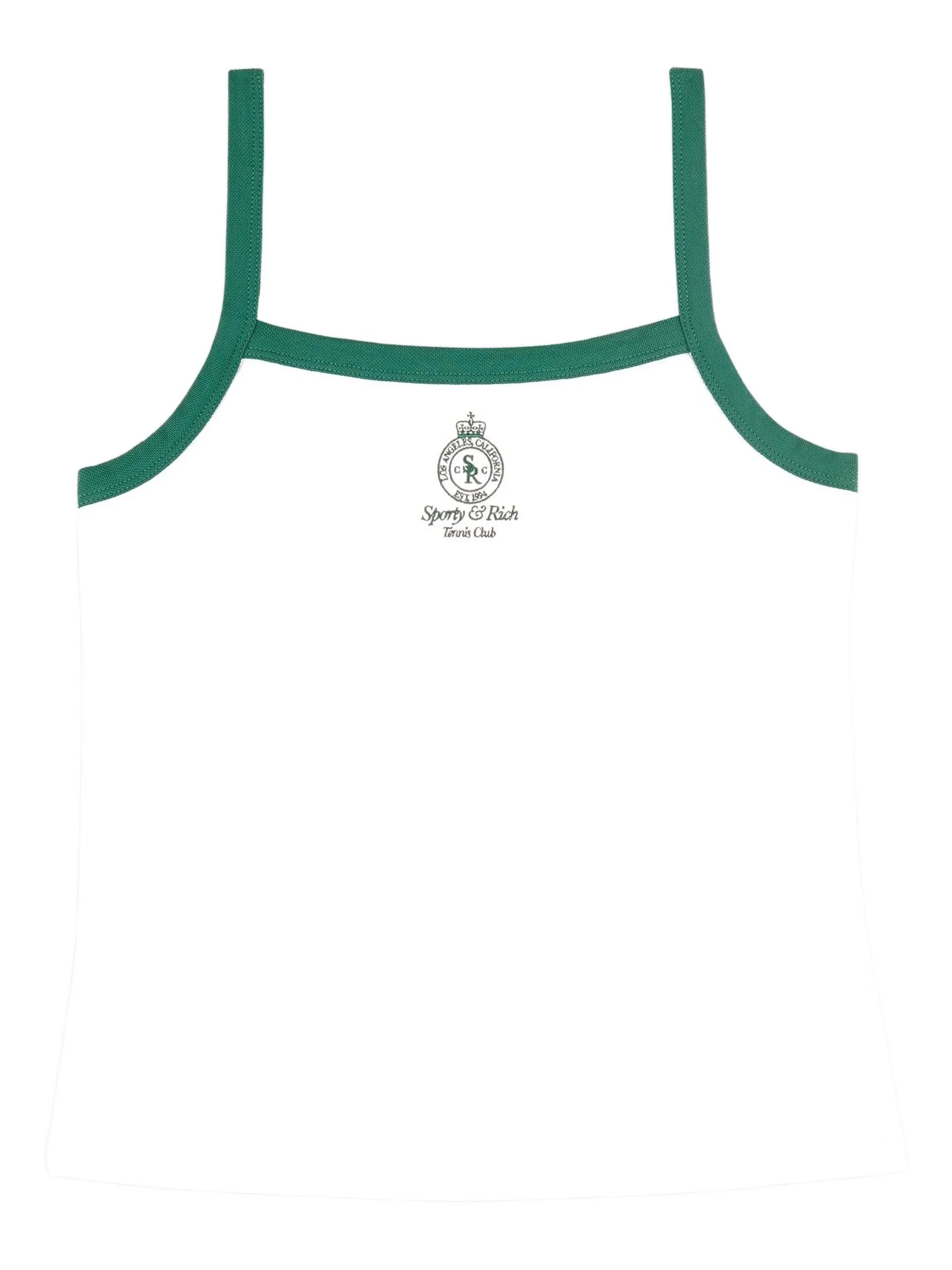 

Топ в рубчик с логотипом Sporty & Rich, белый