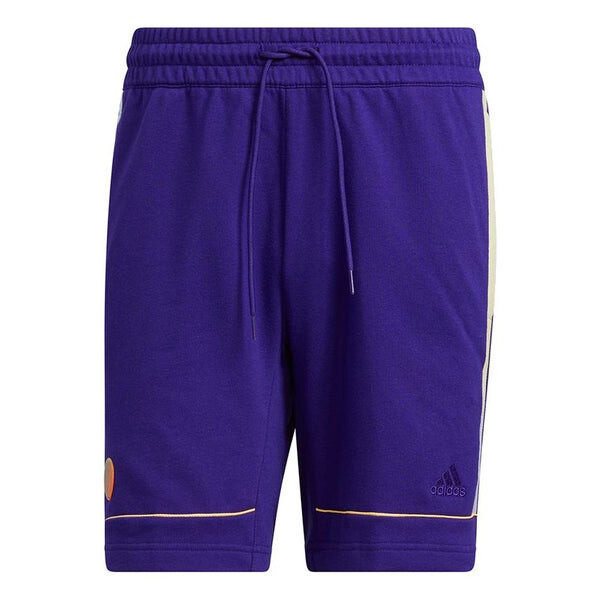 

Шорты dm short stripe basketball sports shorts blue purple Adidas, синий