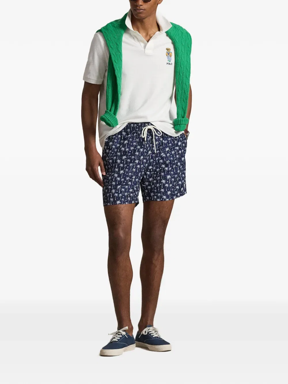 Поло-рубашка с вышивкой в виде медведя Polo Ralph Lauren, белый — фото 2