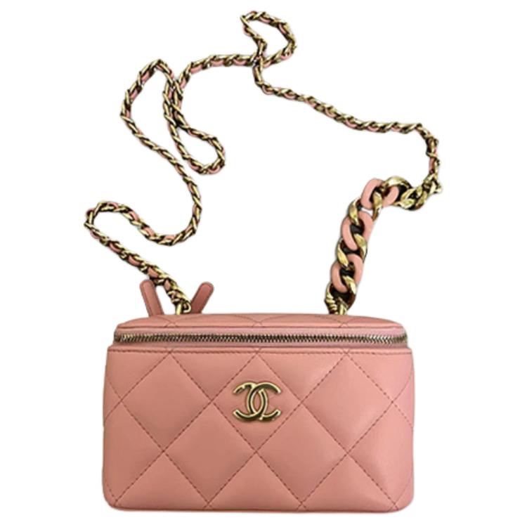 

CHANEL Ранневесенняя овчинная поясная сумка женская розовая