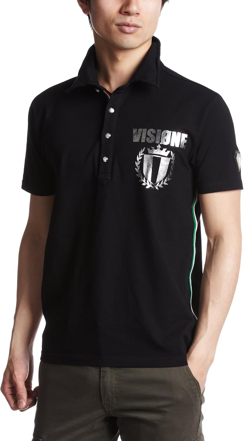 

Поло Rhinestone POLO Visione, черный/серебряный