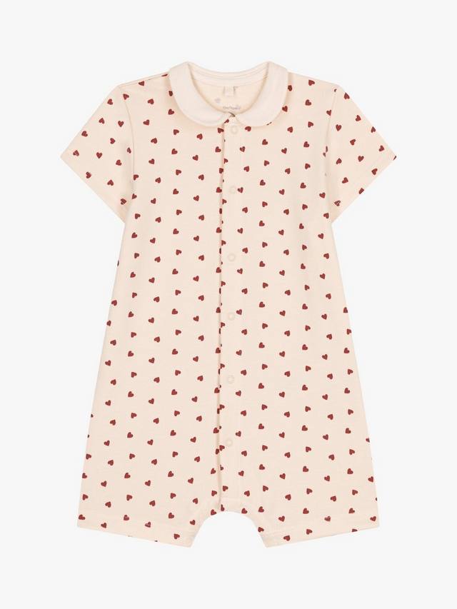 

Детский легкий флисовый комбинезон с принтом в виде сердечка Petit Bateau, цвет Avalanche/Fameux