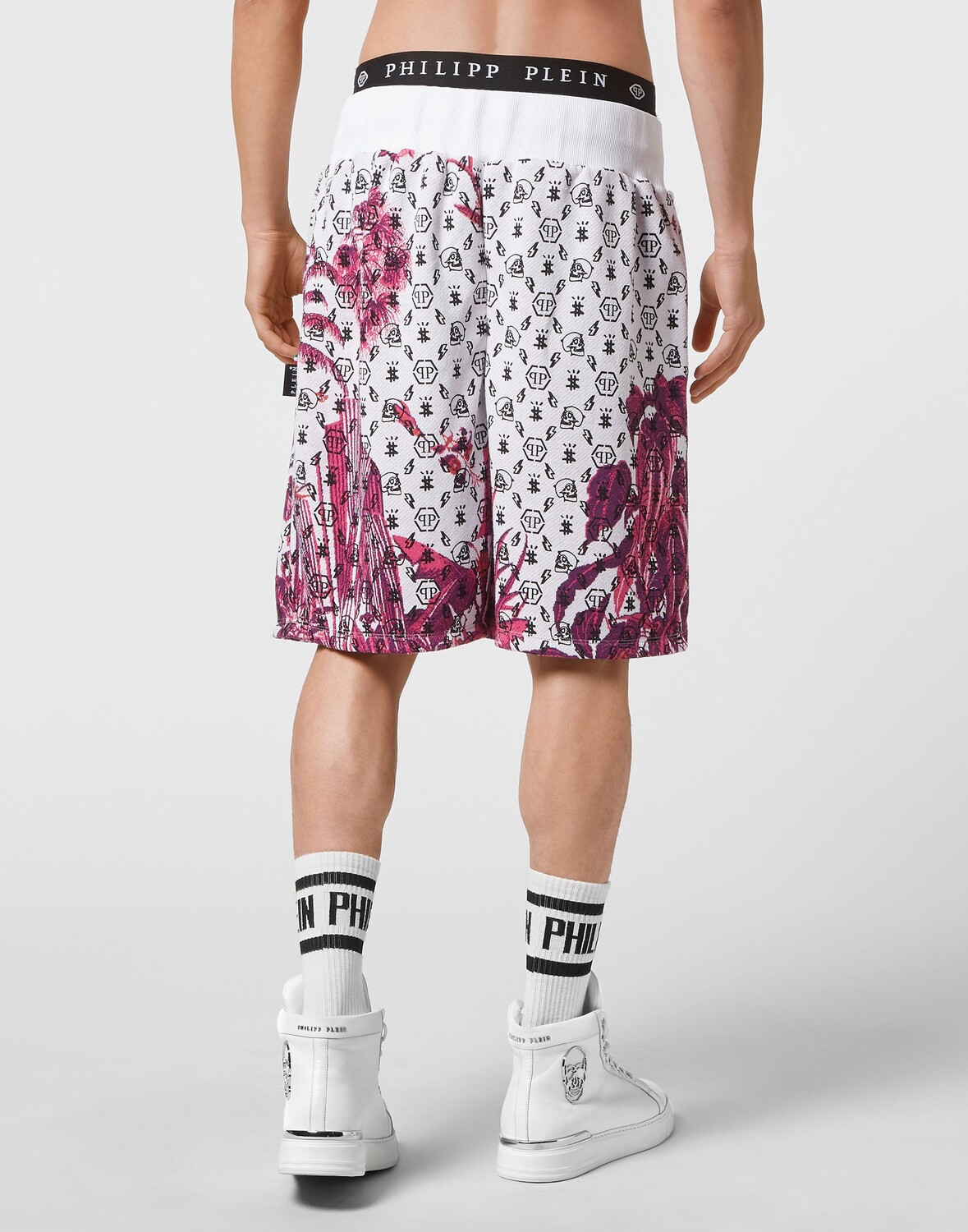 

Спортивные шорты с цветами Philipp Plein, белый