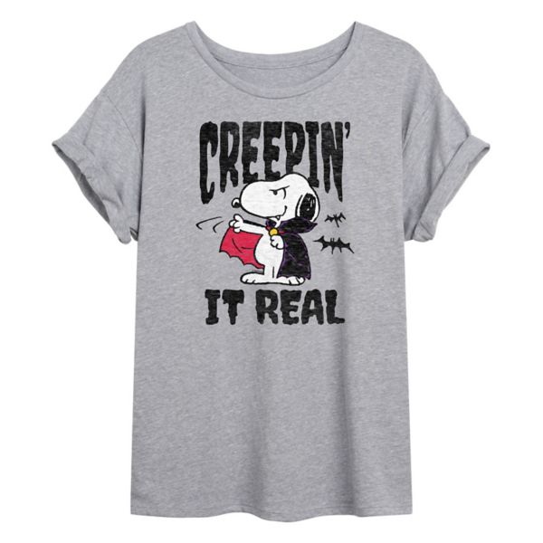 

Футболка Juniors Peanuts Snoopy Creeping It, реально большая Licensed Character, серый