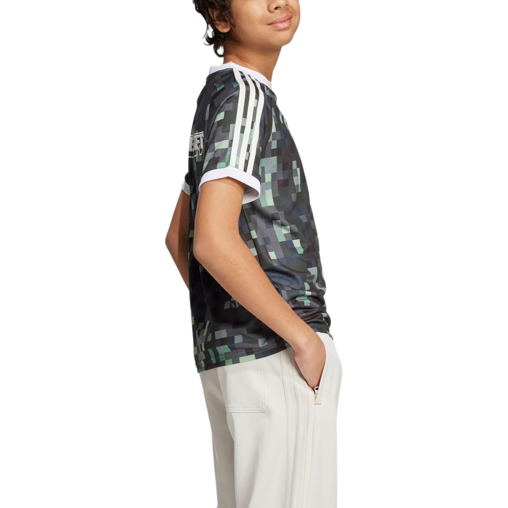 Adidas Originals Футболка с принтом Minecraft Silver Pebble/Magic Lime/Tribal Green/Legend Ivy Kids' — фото 4