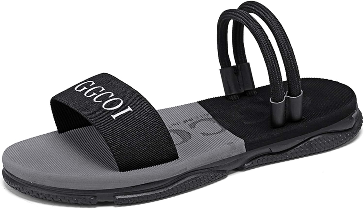

Мужские модные шлепанцы летние босоножки против скольжения износостойкие на плоской подошве удобные, дышащие, мягкие, легкие, повседневные, стильные Generic, серый