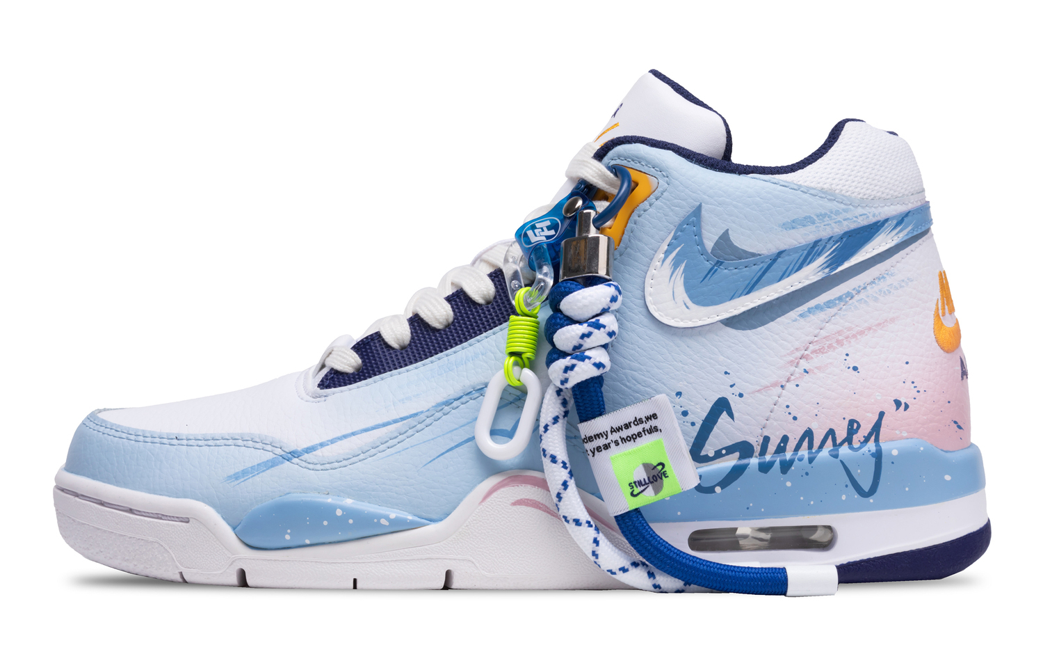 

Nike Легкие кроссовки Mid Top Legacy Seaside Town в винтажном стиле для мужчин, синий и розовый