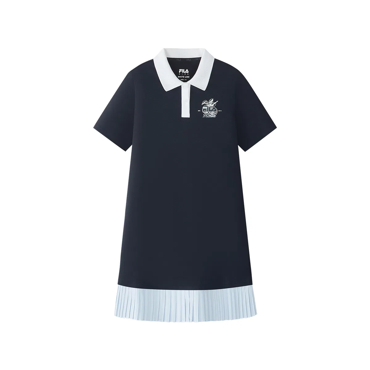 Платье с отложным воротником, тонкое, миди FILA KIDS, Dome Endless Blue — фото 3