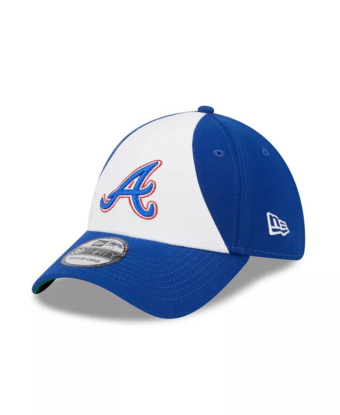 

Мужская бело-красная шляпа Atlanta Braves 2023 City Connect 39THIRTY Flex Fit New Era, синий