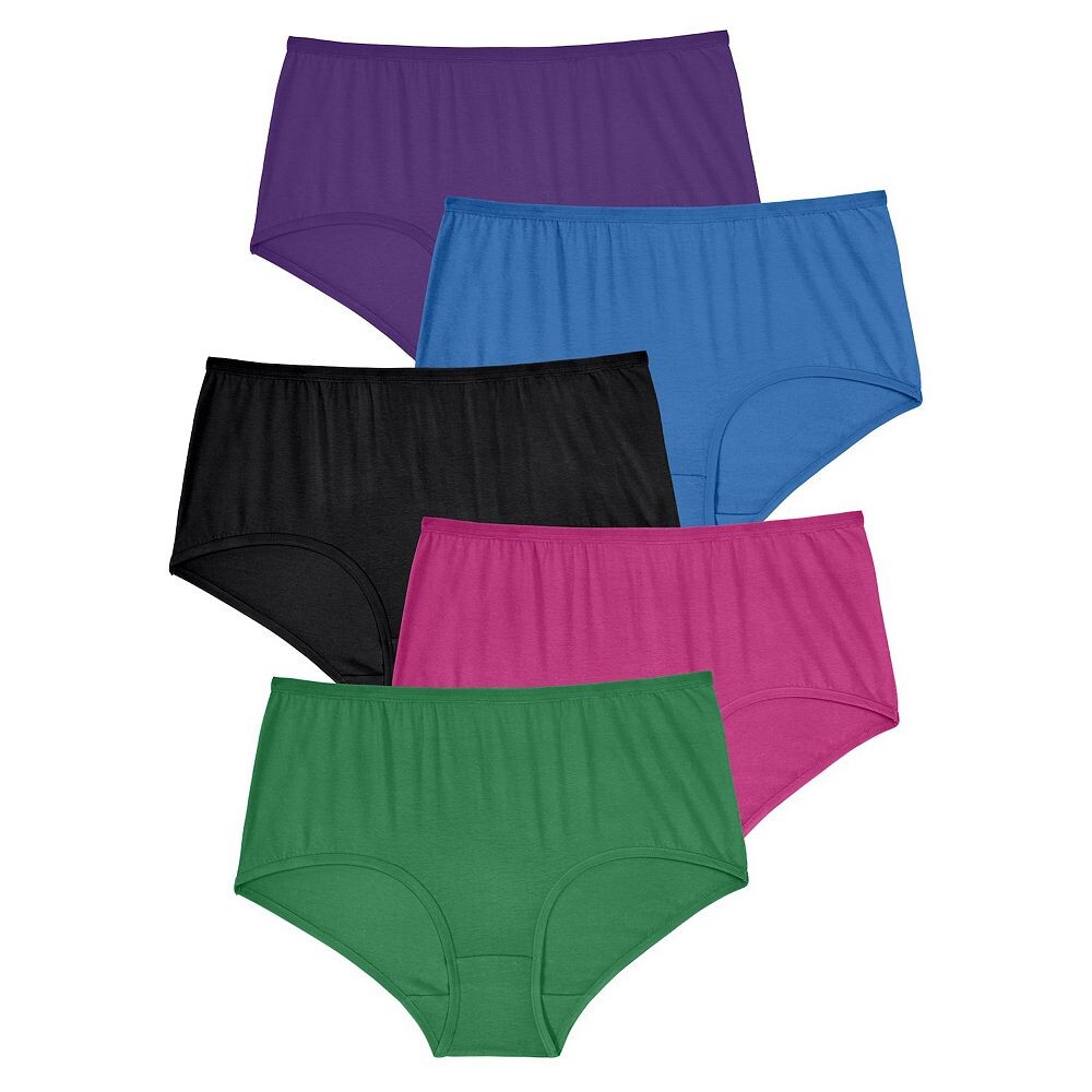 

Женские трусы из эластичного хлопка Comfort Choice больших размеров, 5 шт., цвет Bright