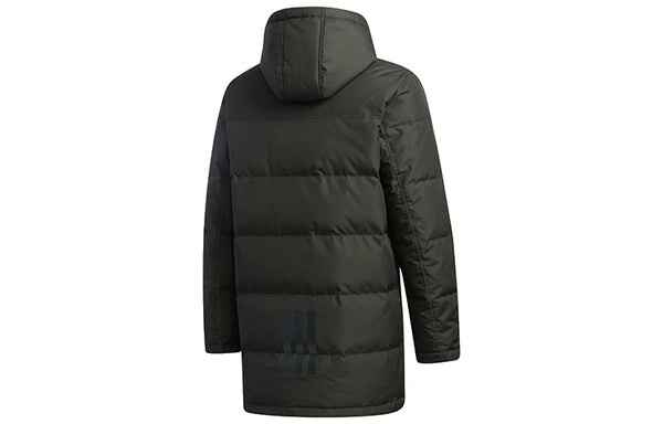 Пуховик adidas neo M Wint Dwn Prka Windproof Stay Warm mid-length Sports hooded down Jacket Brown, коричневый — фото 2
