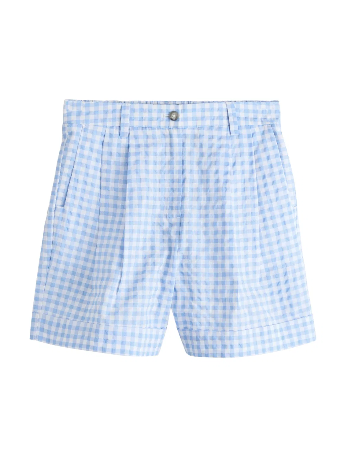 Свободные брюки в складку спереди, в клетку. Next, Blue/Pastel Blue