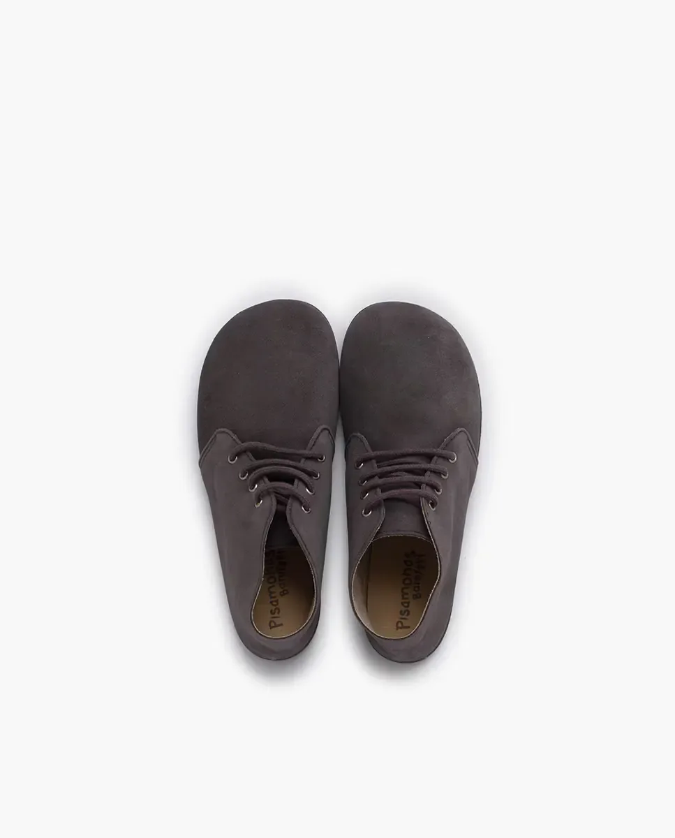 Детские ботинки barefoot из замши с шнурками Pisamonas, темно-коричневый — фото 4