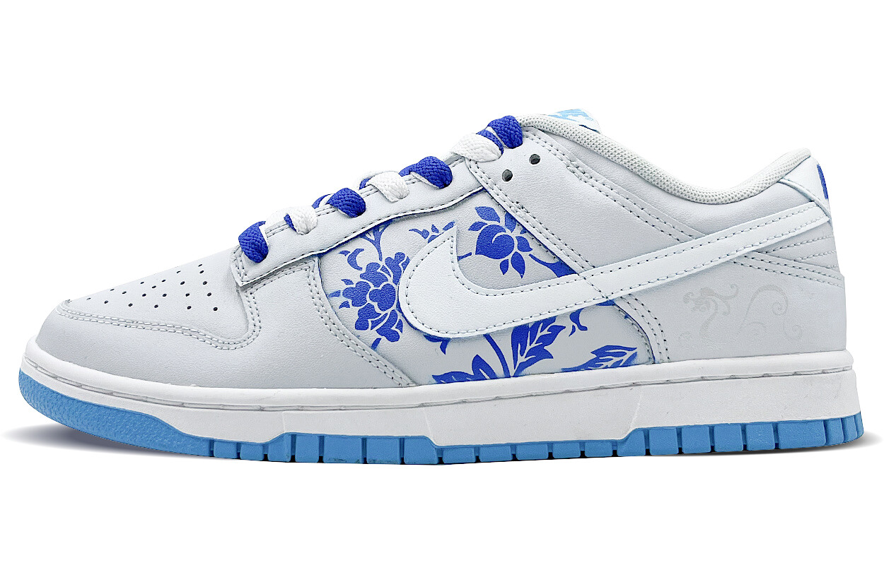 

Кроссовки Nike Dunk Skateboarding Shoes Men Low-top White/blue, серый
