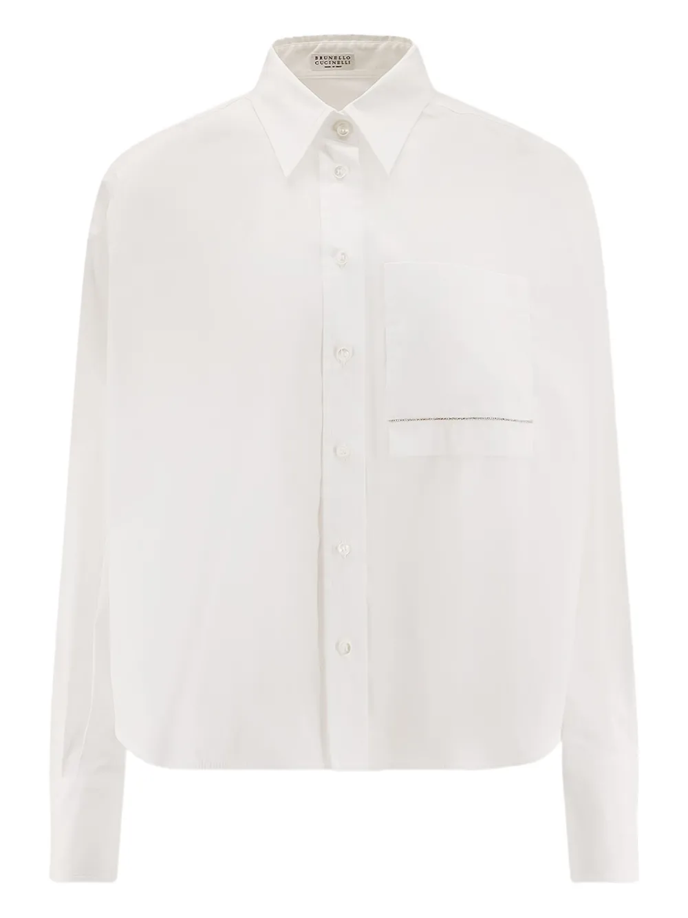 

Рубашка с бисером Brunello Cucinelli, белый