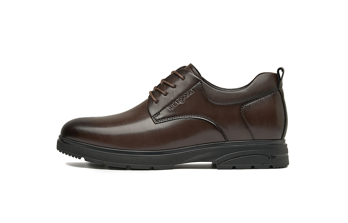 

Классические кожаные туфли для делового стиля с острым носком Derby Shoes Men's HLA, коричневый